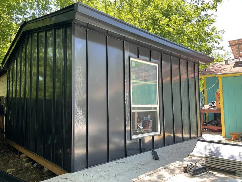 Black standing seam metal wall panels for Metal Roof Installation in Towson